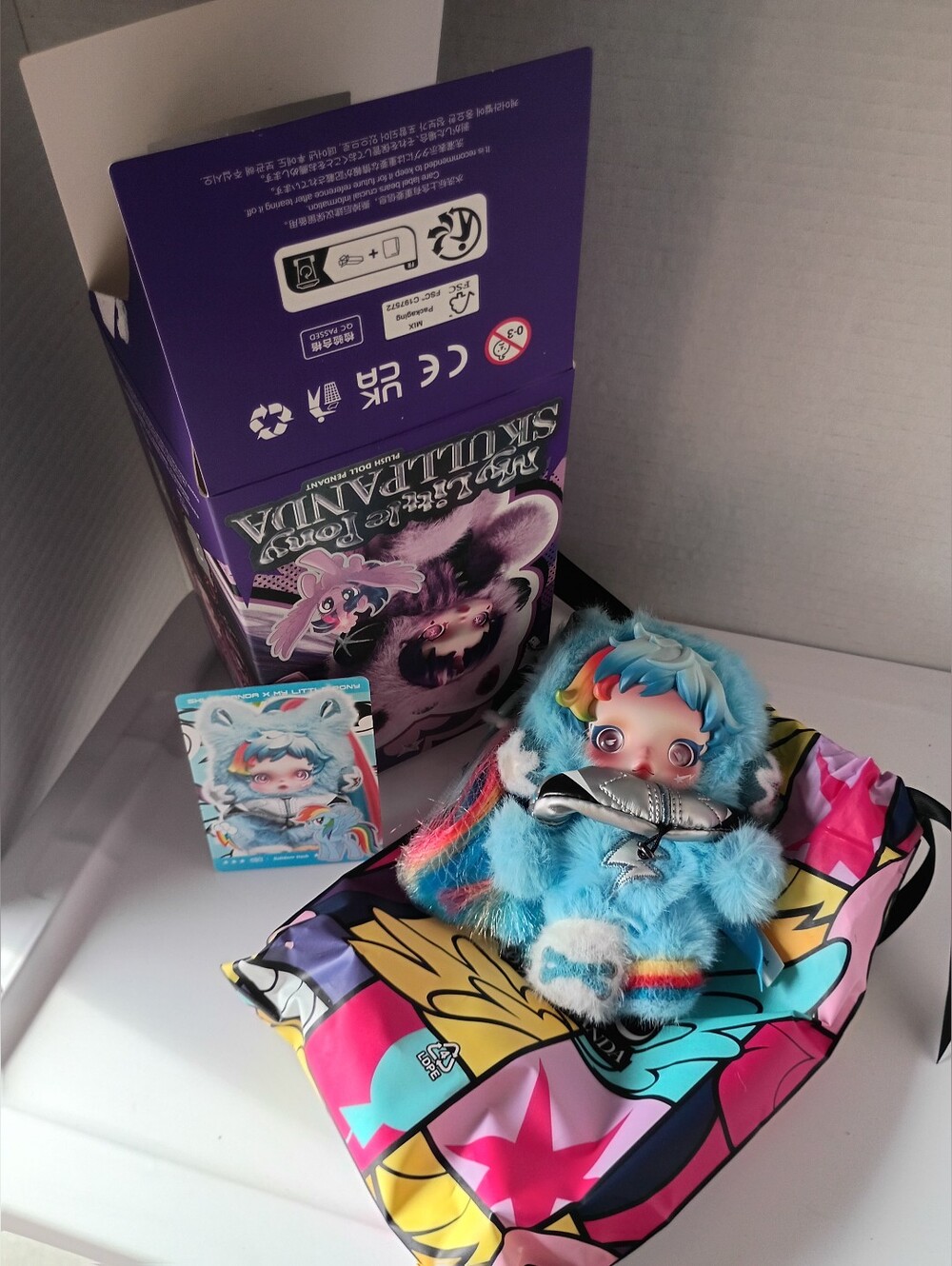 Pop Mart My Little Pony Skullpanda Series Plush Confirmed Rainbow Dash